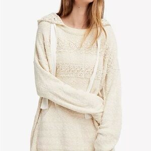 Free people Candy Crochet Hoodie xs